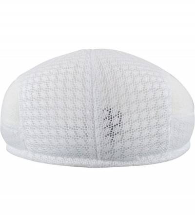 Newsboy Caps 200H Unisex Mesh Newsboy Cabbie Ivy Ascot Summer Hat - White - C2125IPHBDR $10.90