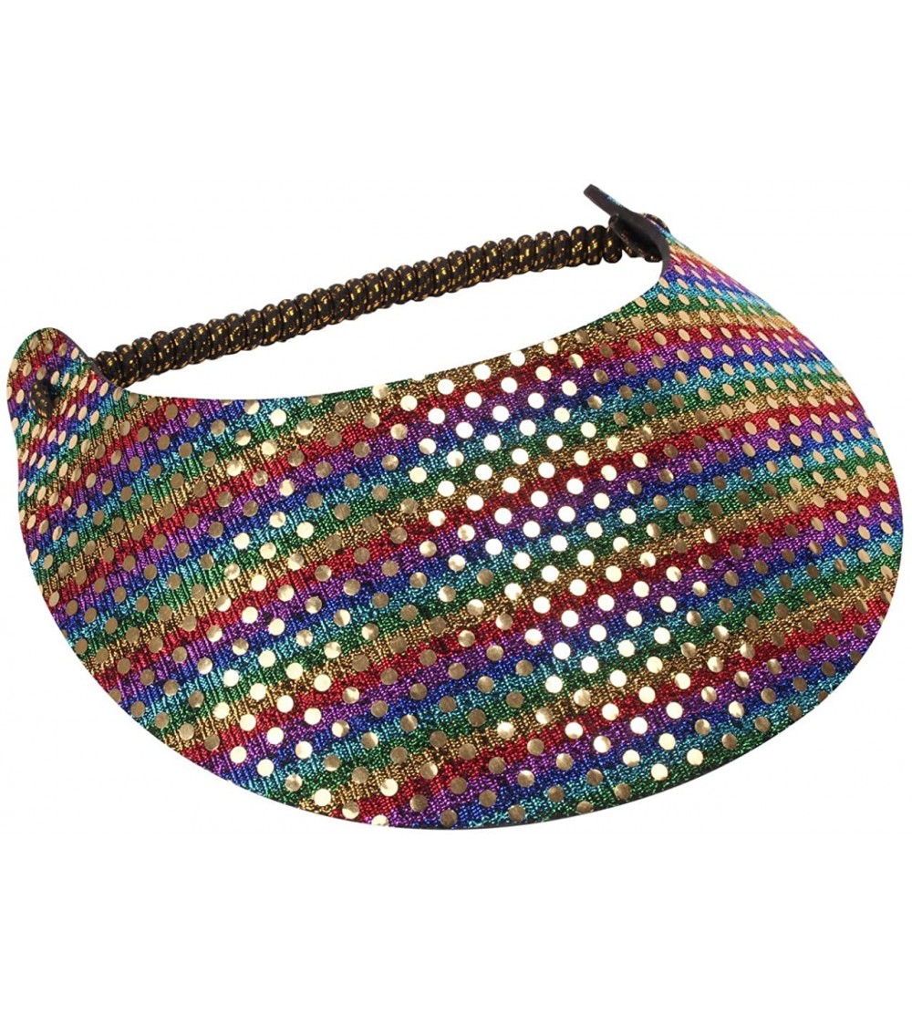Visors Glitzy Design Perfect for The Summer! Made in The USA!! - Glitz 21 - C511ZDU92HV $12.89