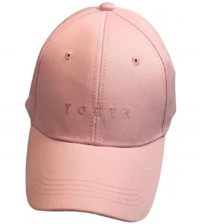 Baseball Caps Caps- Unisex Letter Snapback Hiphop Flat Hat Baseball Cap - Pink - CK182OWI554 $10.33