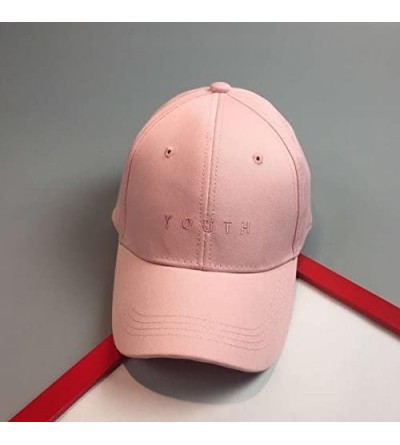 Baseball Caps Caps- Unisex Letter Snapback Hiphop Flat Hat Baseball Cap - Pink - CK182OWI554 $10.33