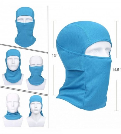 Balaclavas Balaclava - Windproof Mask Adjustable Face Head Warmer for Skiing- Cycling- Motorcycle Outdoor Sports - Blue - CH1...