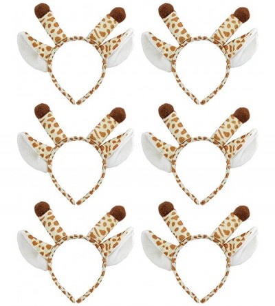 Headbands 6 PCS Plush Animal Headbands Cute Party Head Band Halloween Costume - Giraffe - CC18H3TWUGY $13.28