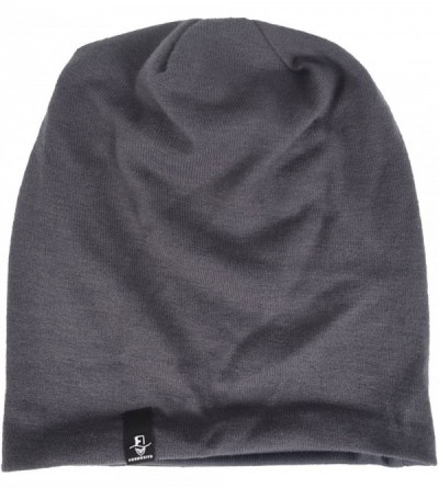 Skullies & Beanies Men's Slouch Slouchy Beanie Oversize Summer Winter Skull Cap N010 - Grey - CY182XRDMTM $12.72