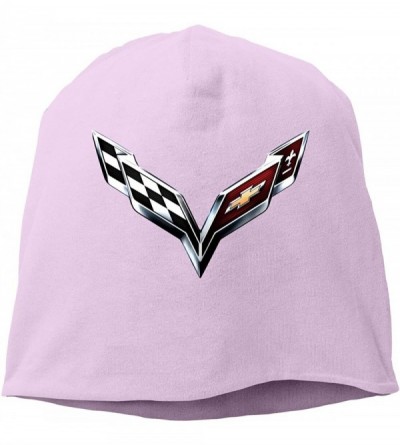Skullies & Beanies Chevy Sportycar Cor-Vette Beanie Hats Winter Outdoor Fashion Slouchy Warm Caps for Mens&Womens - Pink - C8...