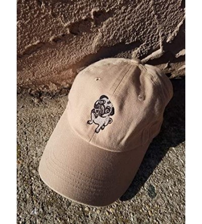 Baseball Caps Pug Style Dad Hat Washed Cotton Polo Baseball Cap - Khaki - CG188OHZU8U $15.76