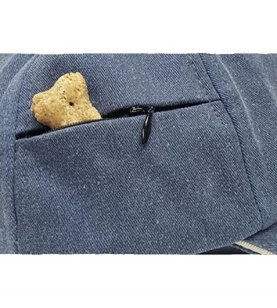 Baseball Caps Dachshund Miniature Low Profile Baseball Cap with Zippered Pocket. - Blue Pigment Dyed - CY128IX5W87 $29.38