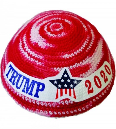 Skullies & Beanies Red Whirlpool Trump 2020 Caption Knit Quality Kippot Kippah Yarmulke 6.5 inch 17 cm Supreme Quality - CA18...