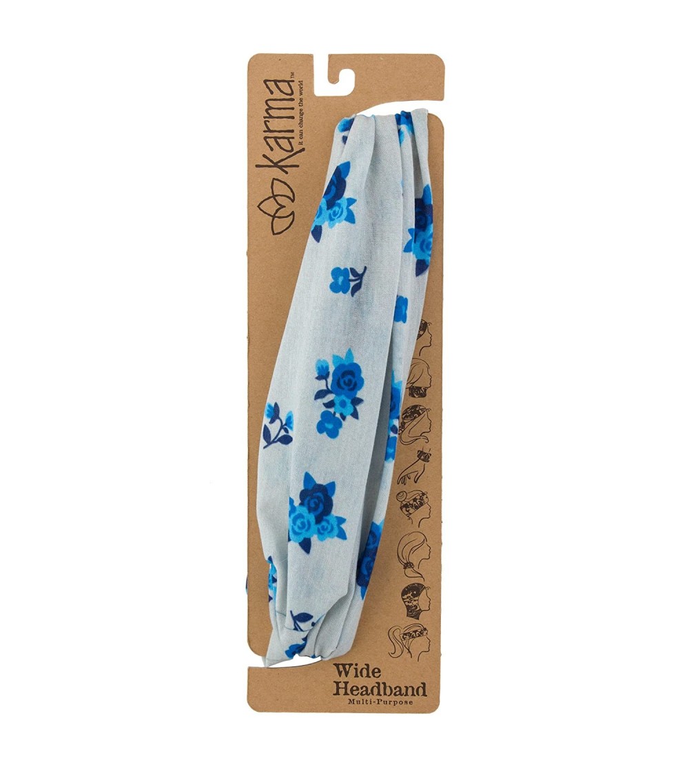 Headbands Wide Headband- Ditsy Blue Floral - Ditsy Blue Floral - C5124I39NGD $22.93