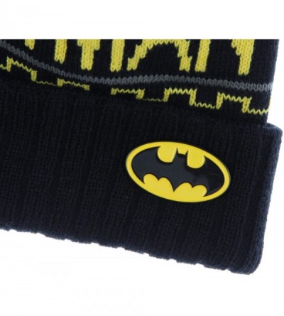 Skullies & Beanies DC Comics Batman Cuff Pom Beanie Cap - C718WDMWMWO $20.10