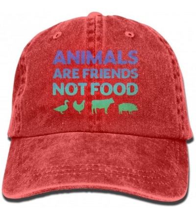 Baseball Caps Animals Are Friends Not Food Vegans Vegetarian Washed Retro Adjustable Jeans Cap Baseball Caps For Man And Woma...