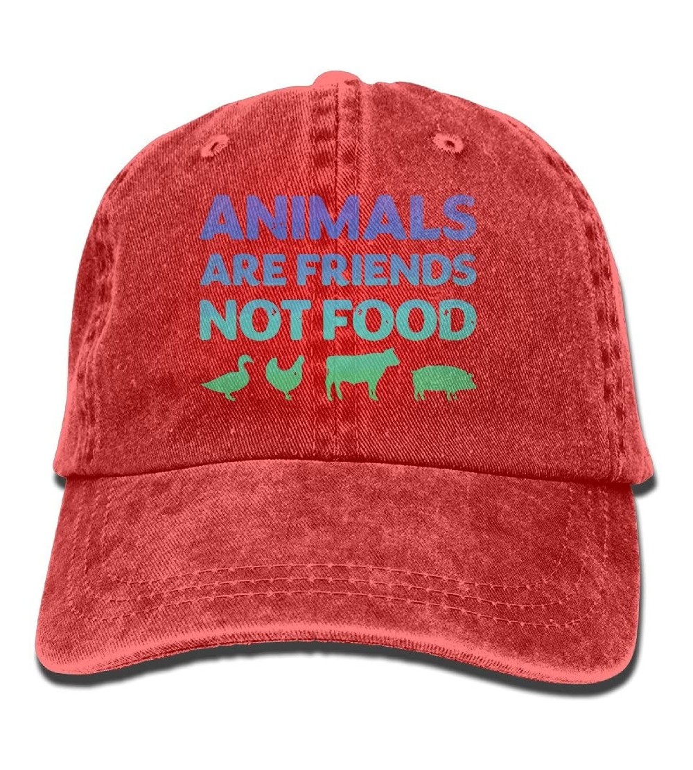 Baseball Caps Animals Are Friends Not Food Vegans Vegetarian Washed Retro Adjustable Jeans Cap Baseball Caps For Man And Woma...