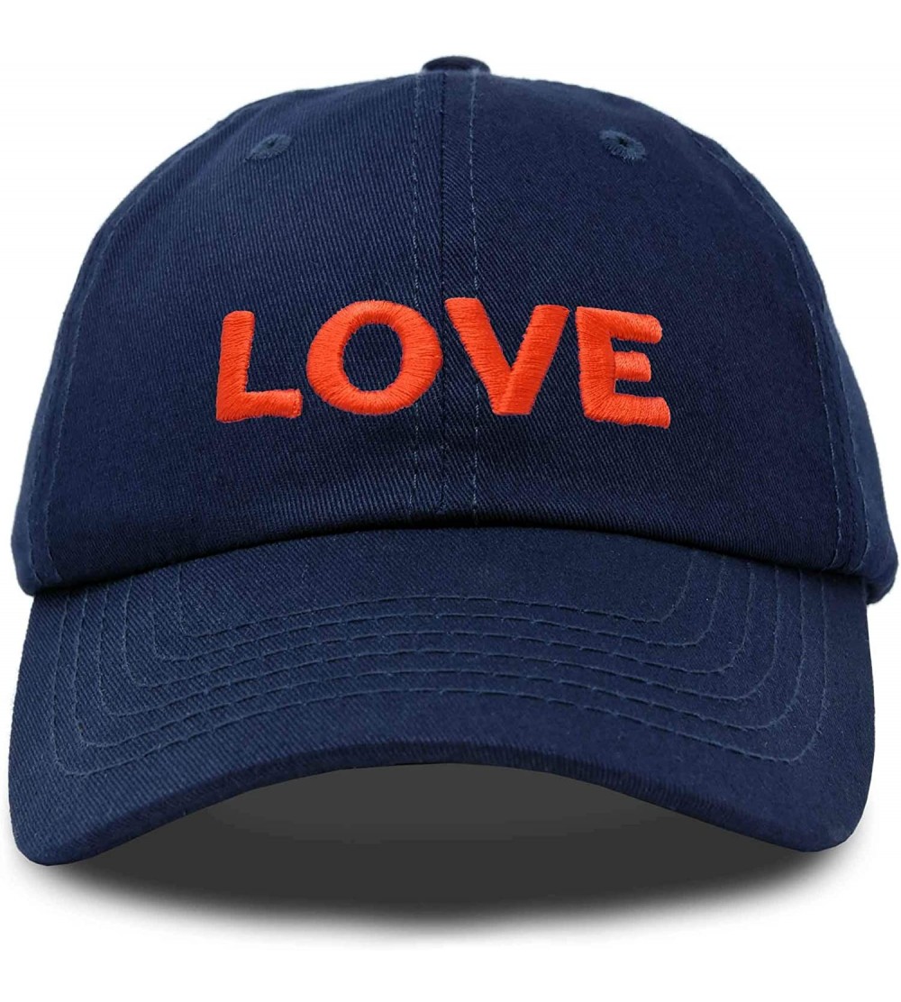 Baseball Caps Custom Embroidered Hats Dad Caps Love Stitched Logo Hat - Navy Blue - C1180LY3ZZQ $9.24