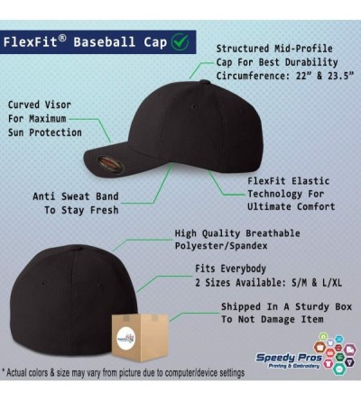 Baseball Caps Custom Flexfit Hats for Men & Women Breast Cancer Ribbon & Anchor Embroidery - Black Personalized Text Here - C...