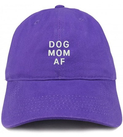 Baseball Caps Dog Mom AF Embroidered Soft Cotton Dad Hat - Purple - CX18EYI5O88 $19.69