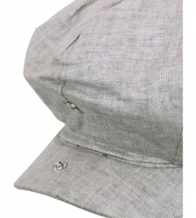 Newsboy Caps Men's Newsboy Linen Applejack Gatsby Collection Ivy Hats - Light Grey - CV12BNL0UC9 $12.06