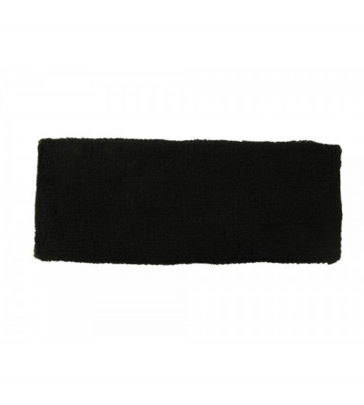 Headbands 3 inch wide headband for fashion spa sports use- BLACK (1 Piece) - BLACK - CY11HI1F35D $11.05