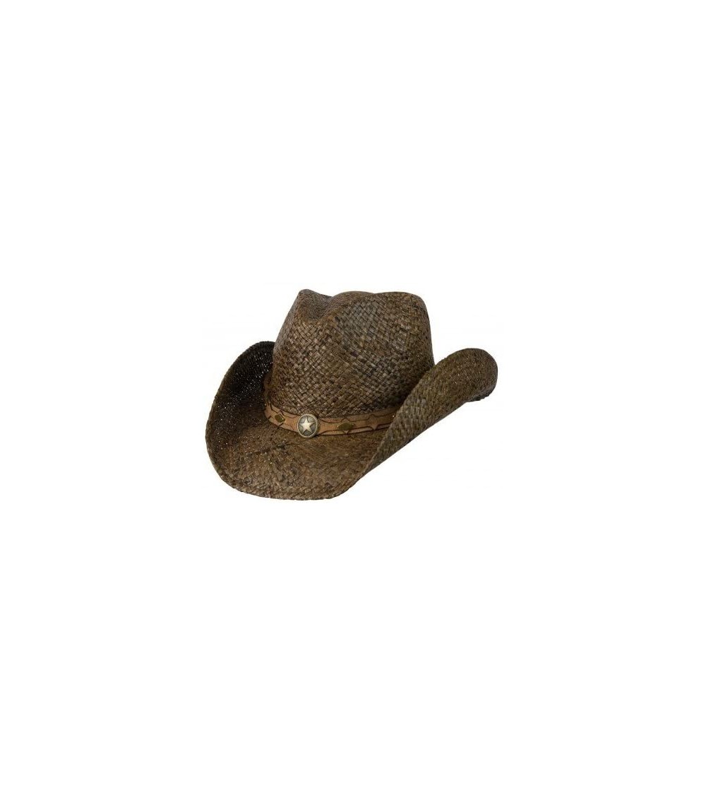 Cowboy Hats Country Western Raffia Shapeable Hat - Dark Brown - C611BLLVPY9 $49.30