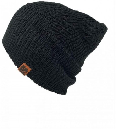 Skullies & Beanies Trendy Warm Soft Stretch Long Beanie - Black - CM18GOA4834 $10.12