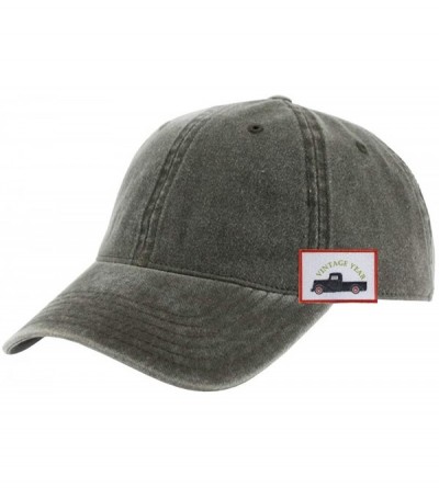 Baseball Caps Vintage Washed Cotton Adjustable Dad Hat Baseball Cap - Dark Olive Green Truck - CE1866RLNU7 $13.33