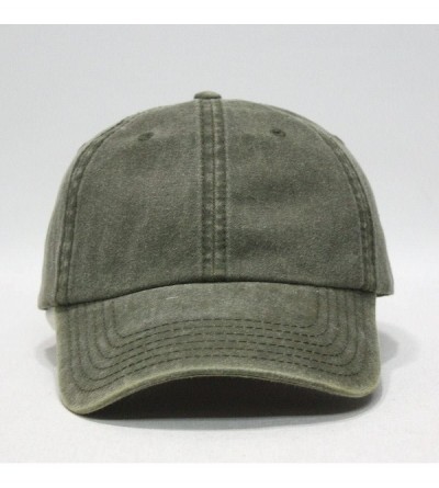 Baseball Caps Vintage Washed Cotton Adjustable Dad Hat Baseball Cap - Dark Olive Green Truck - CE1866RLNU7 $29.39