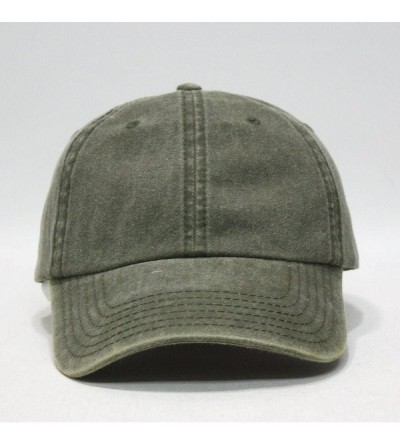 Baseball Caps Vintage Washed Cotton Adjustable Dad Hat Baseball Cap - Dark Olive Green Truck - CE1866RLNU7 $13.33