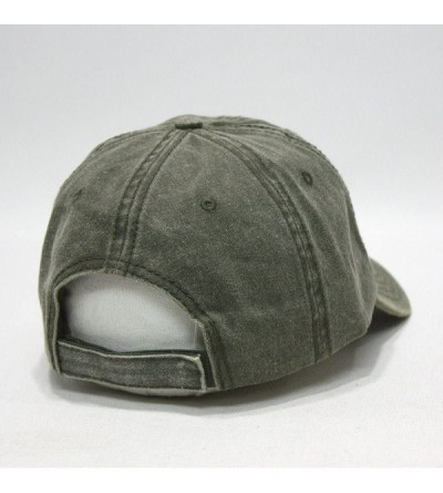 Baseball Caps Vintage Washed Cotton Adjustable Dad Hat Baseball Cap - Dark Olive Green Truck - CE1866RLNU7 $29.39