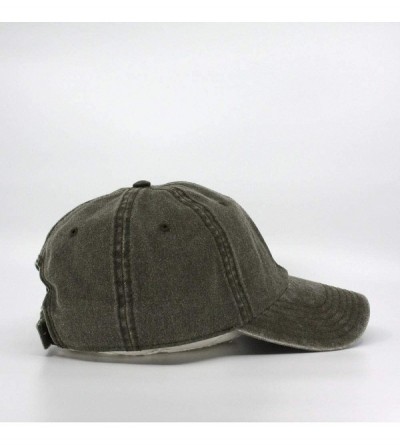 Baseball Caps Vintage Washed Cotton Adjustable Dad Hat Baseball Cap - Dark Olive Green Truck - CE1866RLNU7 $13.33