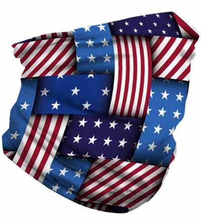 Balaclavas Seamless Rave Face Bandana Dust Wind UV Neck Gaiter Headwear American Flag Women Men Face Scarf - Style-3 - CT1985...