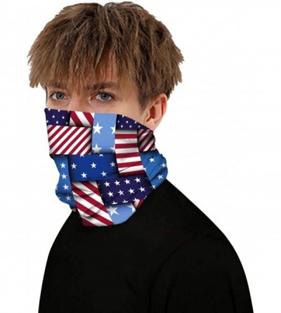 Balaclavas Seamless Rave Face Bandana Dust Wind UV Neck Gaiter Headwear American Flag Women Men Face Scarf - Style-3 - CT1985...