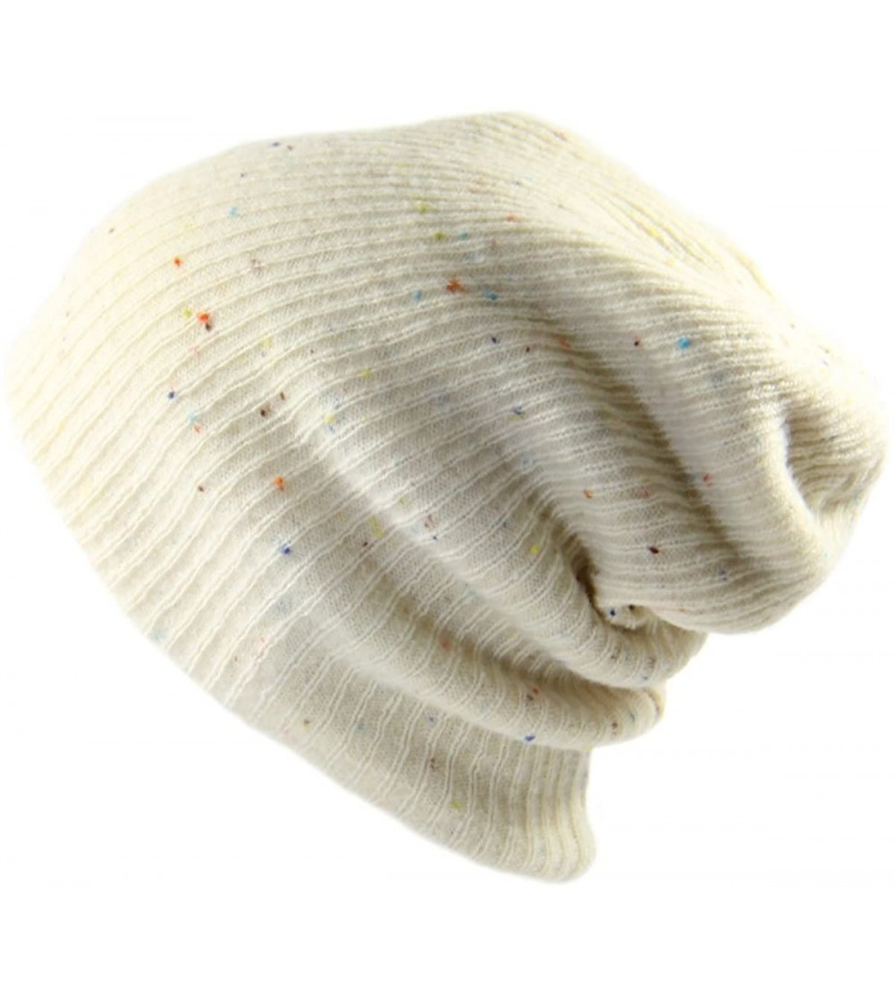 Skullies & Beanies Unisex Wool Long Beanie - Ivory - C511V97C0K3 $11.84