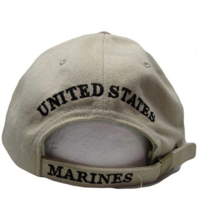Baseball Caps Marines Marine Corps EGA USMC Emblem Khaki Tan Embroidered Cap Hat Adjustable - CK186UIDM0C $10.27