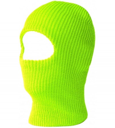 Skullies & Beanies 1 One Hole Ski Mask (Solids & Neon Available) - Lime - CR119UKQJZX $11.62