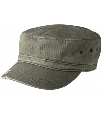 Baseball Caps Men's Distressed Military Hat - Olive - C311QDS24B3 $10.51