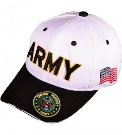 Baseball Caps U.S. Army Veteran Military Baseball Cap Mens One Size White - CM11WELEP51 $33.81