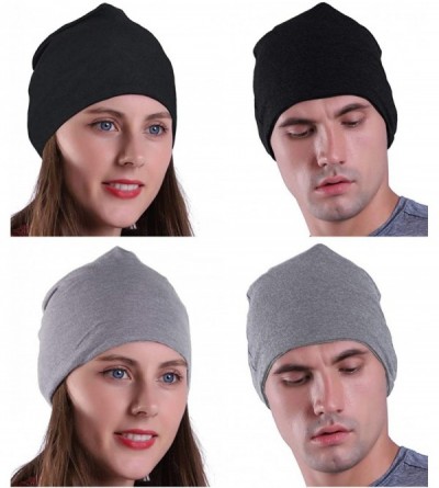 Skullies & Beanies Multifunctional Lightweight Beanies Running - Black+mid Grey Melange - C718AS490YS $13.20