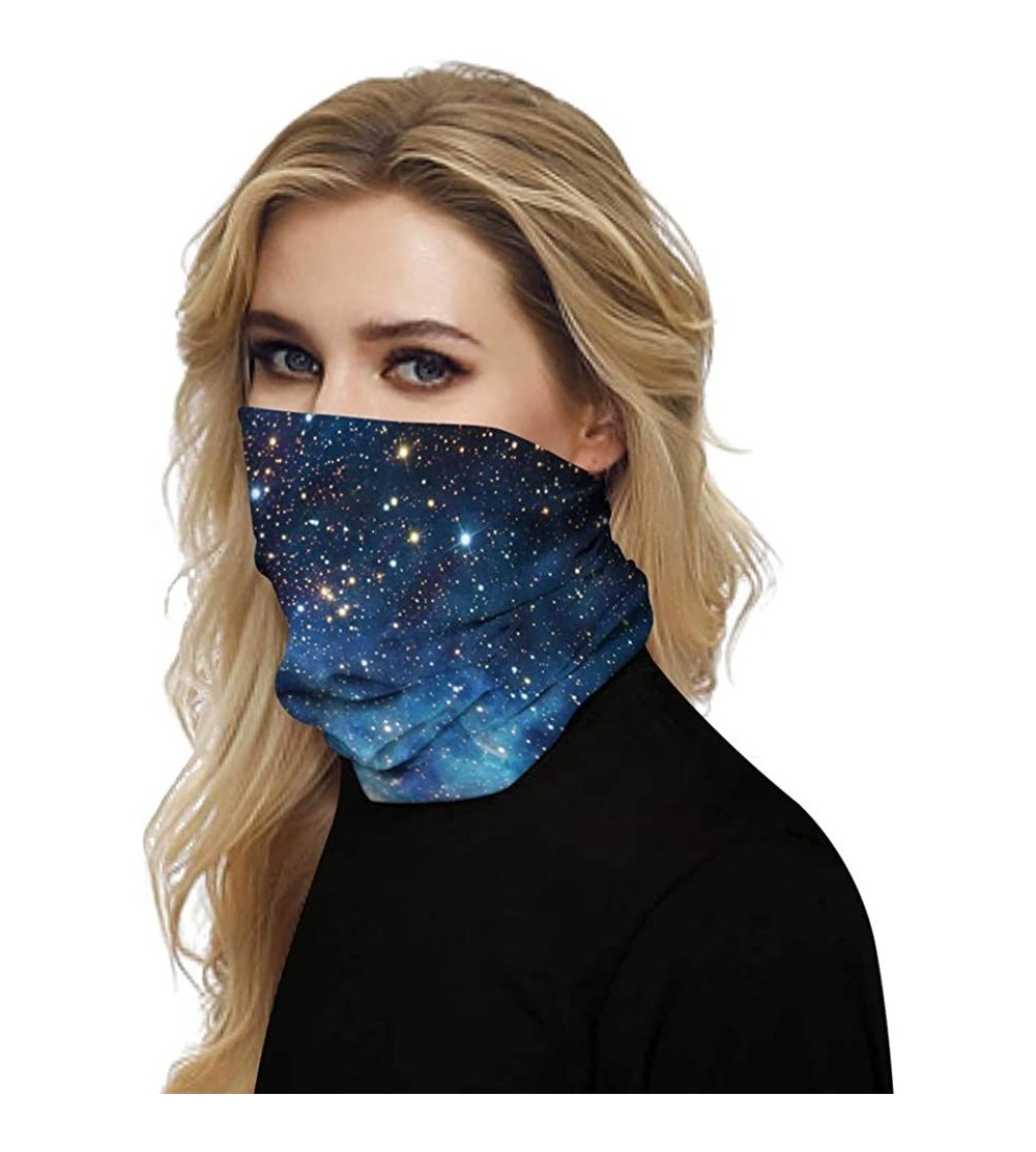 Balaclavas Face Mask Sun Protection Dustproof Neck Gaiter Starry Universe Collar Bandana Balaclava - A11 - CQ197TTCKDG $15.29