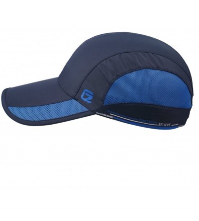Baseball Caps Quick Dry Sports Hat Lightweight Breathable Soft Outdoor Running Cap - Navy - C6182Y9GZDS $14.79