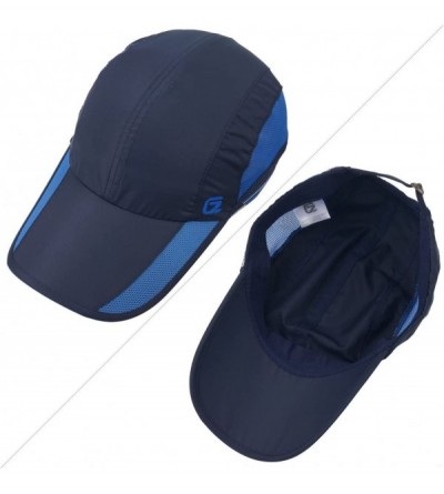 Baseball Caps Quick Dry Sports Hat Lightweight Breathable Soft Outdoor Running Cap - Navy - C6182Y9GZDS $14.79