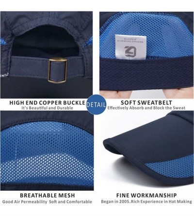 Baseball Caps Quick Dry Sports Hat Lightweight Breathable Soft Outdoor Running Cap - Navy - C6182Y9GZDS $14.79