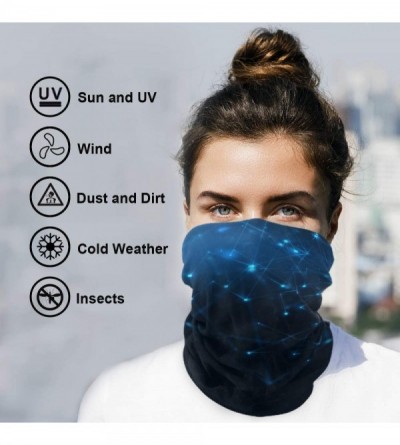 Balaclavas Multifunctional Balaclavas Headwear Seamless Star Pattern Face Mask Headband Neck Gaiter Bandanas - Blue Point - C...