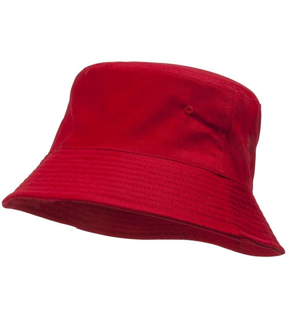 Baseball Caps Blank Cotton Bucket Hat - Red - CM184THUZ88 $21.42