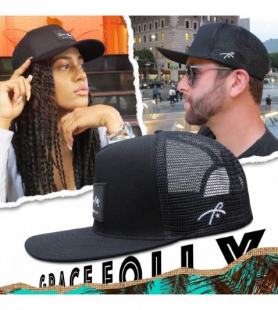 Baseball Caps Trucker Hat for Men & Women. Snapback Mesh Caps - Black - CS18KHEEMDO $39.56