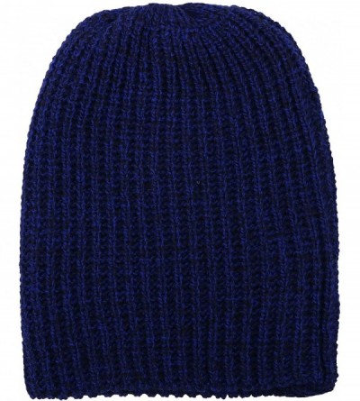 Skullies & Beanies Men's Winter Thick Knit Slouchy Fit Outdoors Ski Beanie Hat - Navy_mix - C018H6XDGGN $12.25