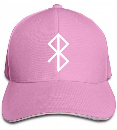 Baseball Caps Peace Viking Rune Symbol Unisex Hats Trucker Hats Dad Baseball Hats Driver Cap - Pink - C318NZ7H2OT $35.64