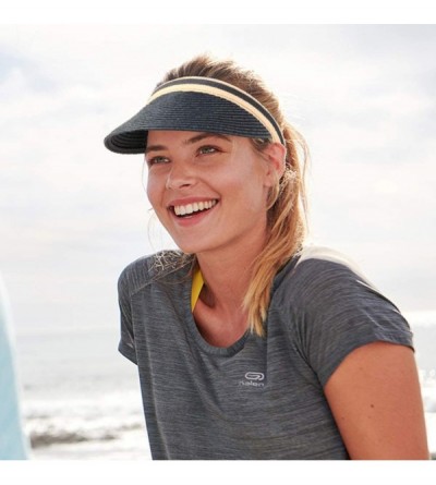 Visors Women Sun Straw Visor Hat UV Protection Golf Beach Outdoor Sports Summer Cap V201 - Black - CA18GS7CYT0 $30.07