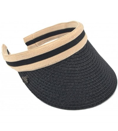 Visors Women Sun Straw Visor Hat UV Protection Golf Beach Outdoor Sports Summer Cap V201 - Black - CA18GS7CYT0 $15.65