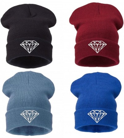 Skullies & Beanies Beanie Hat Women Men Winter Warm Black Bad Hair Day Oversized - Diamond Red - CZ11GAO22ZH $8.36