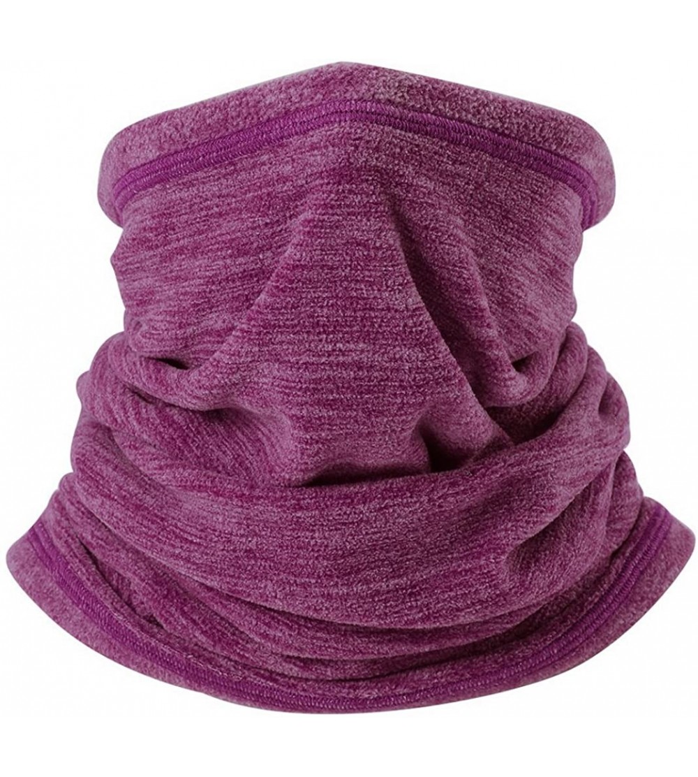 Balaclavas Balaclave Fleece Windproof Ski Mask Face Mask Tactical Hood Neck Warmer - Neck Gaiter-heather Fuchsia - CU1803G66D...