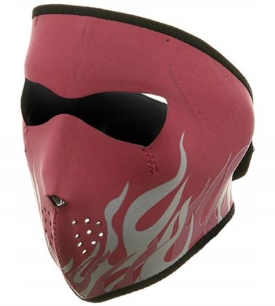 Balaclavas Neoprene Full Face Glow Mask - Pink Flames - C211GI6PBFL $19.08