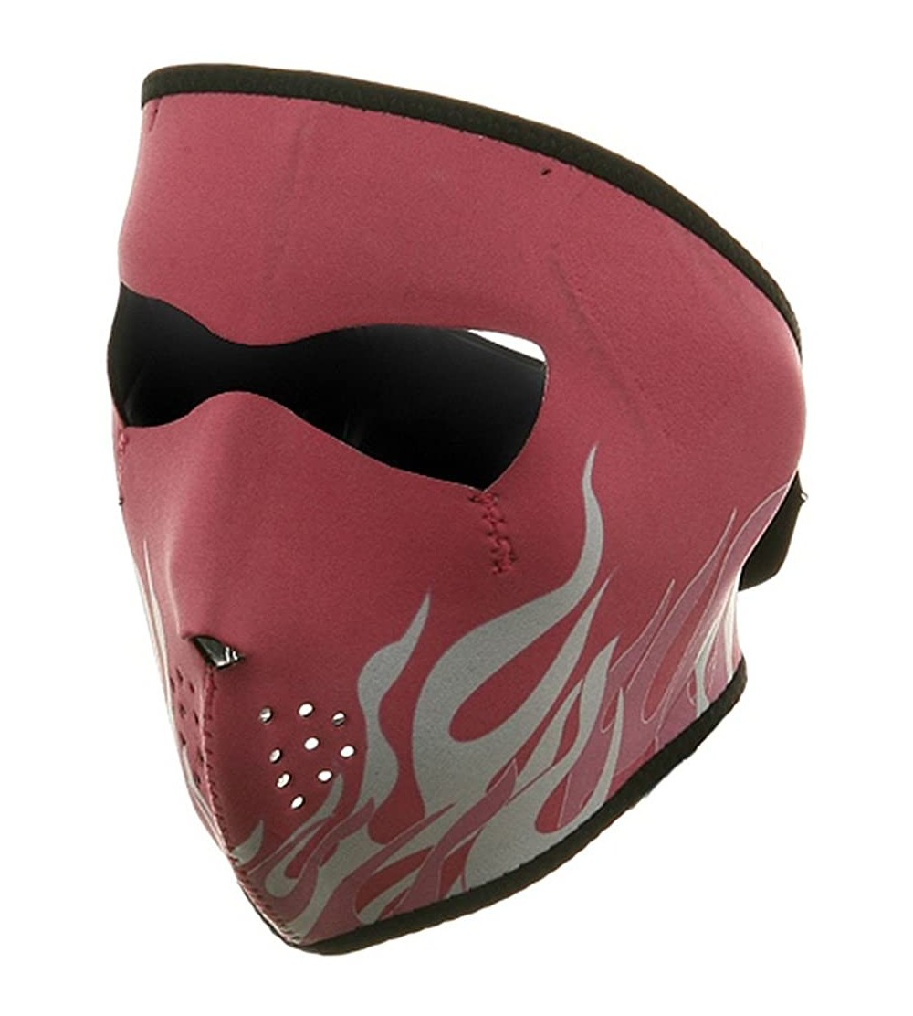 Balaclavas Neoprene Full Face Glow Mask - Pink Flames - C211GI6PBFL $19.08